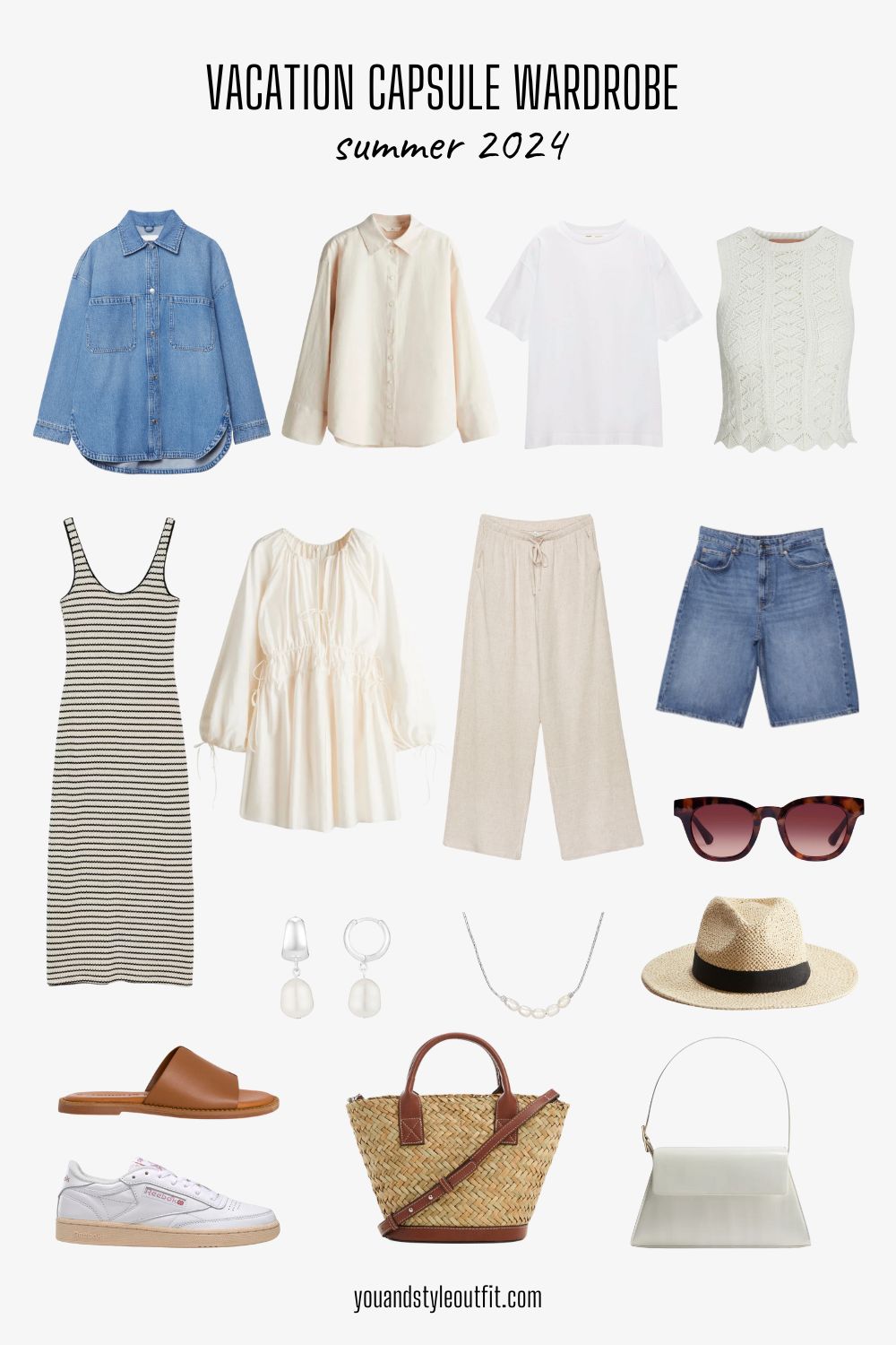 Vacation capsule wardrobe for Summer 2024