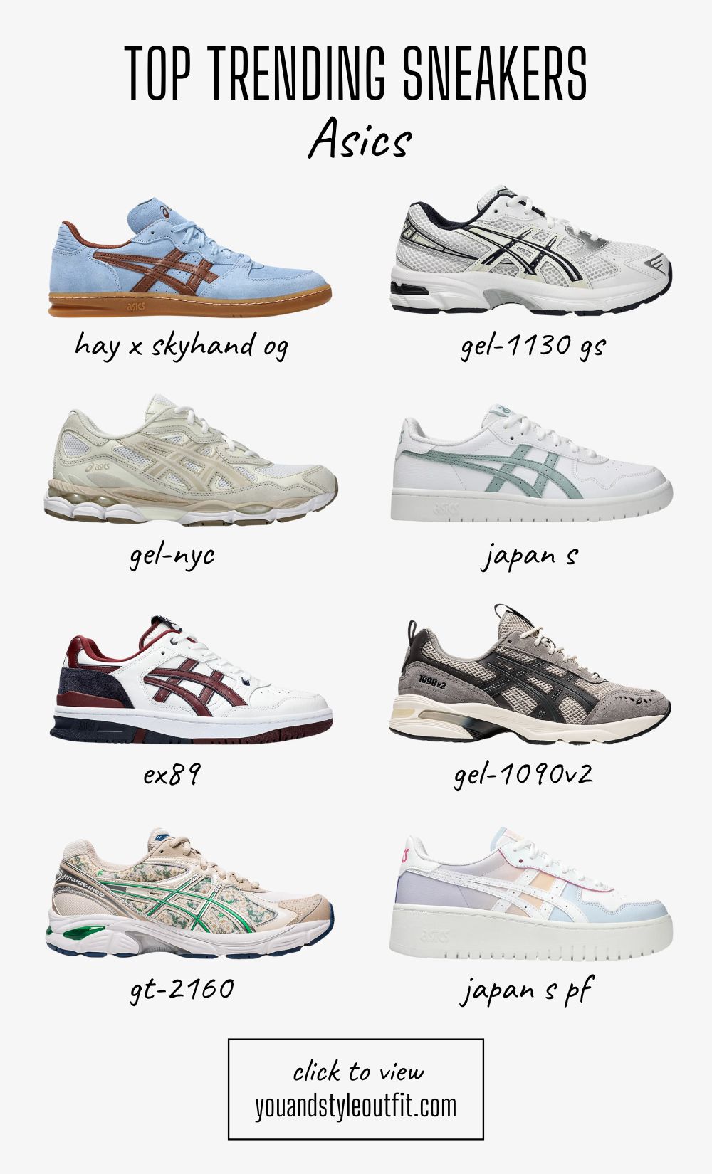 Top trending sneakers Asics