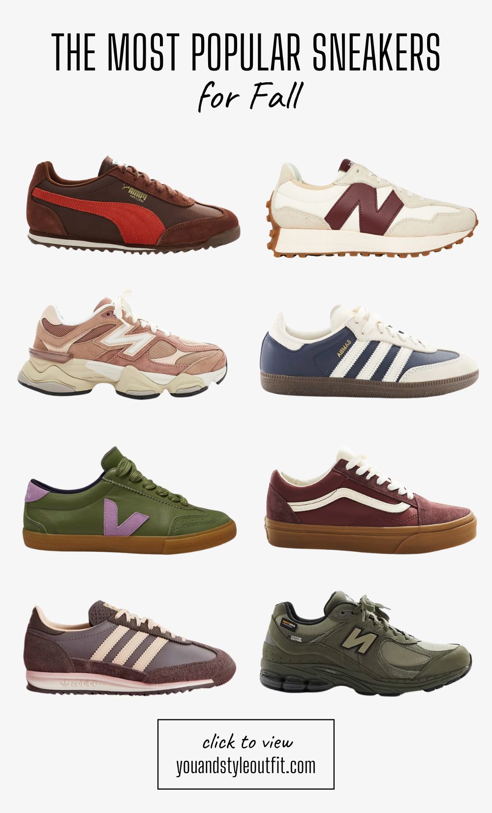 The Most Popular Sneakers for Fall!