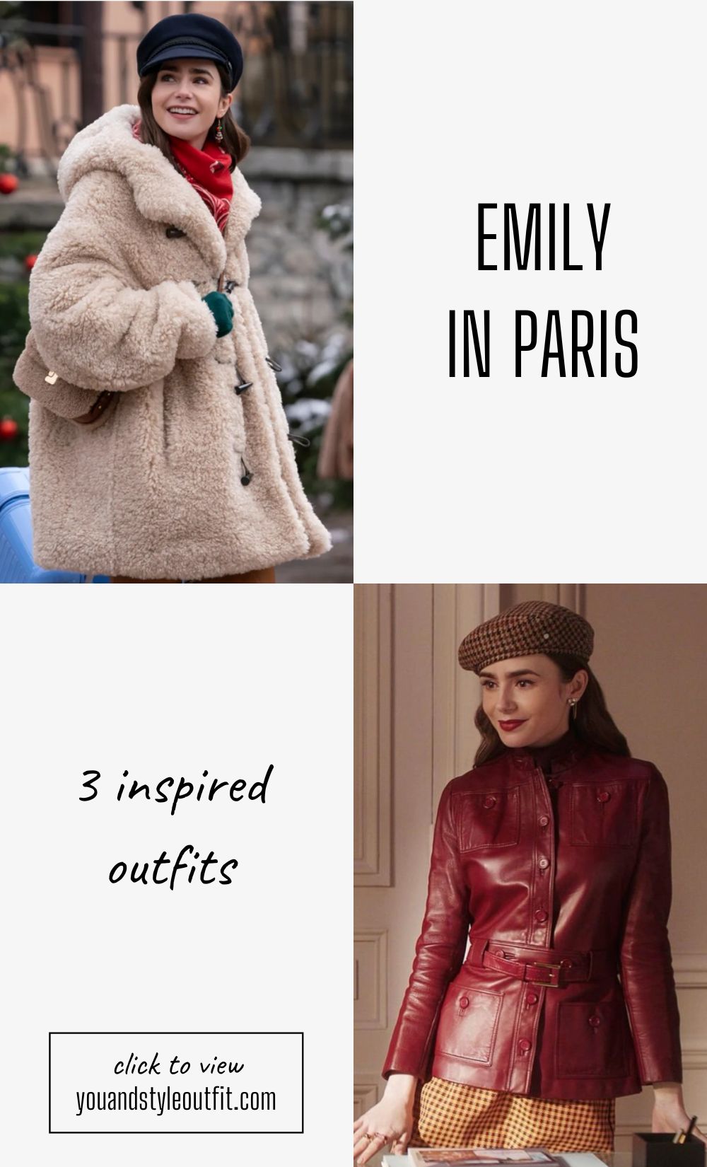 3 outfits inspired by images from “Emily in Paris”